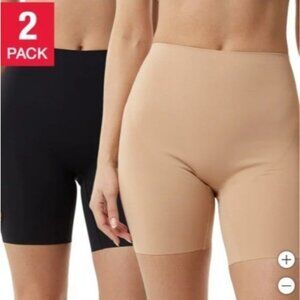 NEW Layer Zero Women's M Shaping Nylon Shorts Black & Dark Beige G1384